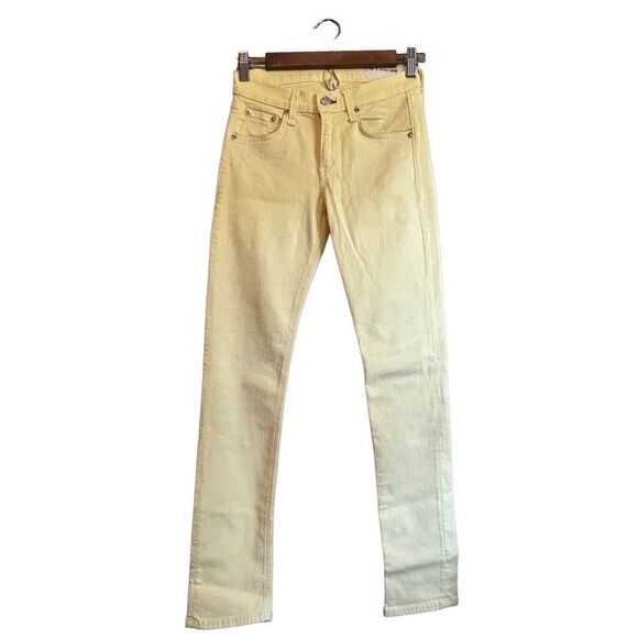 Rag & Bone Capri Jeans Size 25 Yellow Ombre Denim Casual Classic - Picture 1 of 8